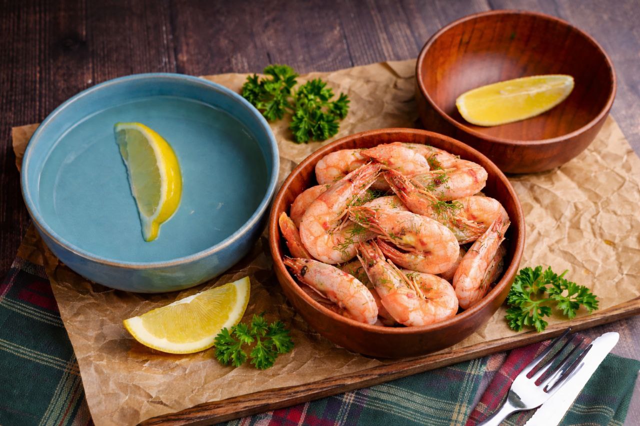Креветки отварные